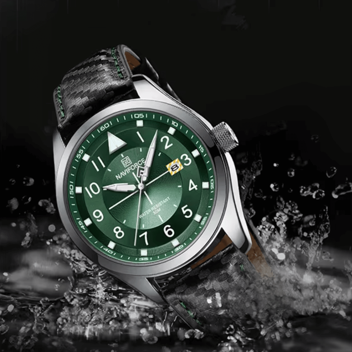 relógio pulseira de couro masculino naviforce nalticos viriati